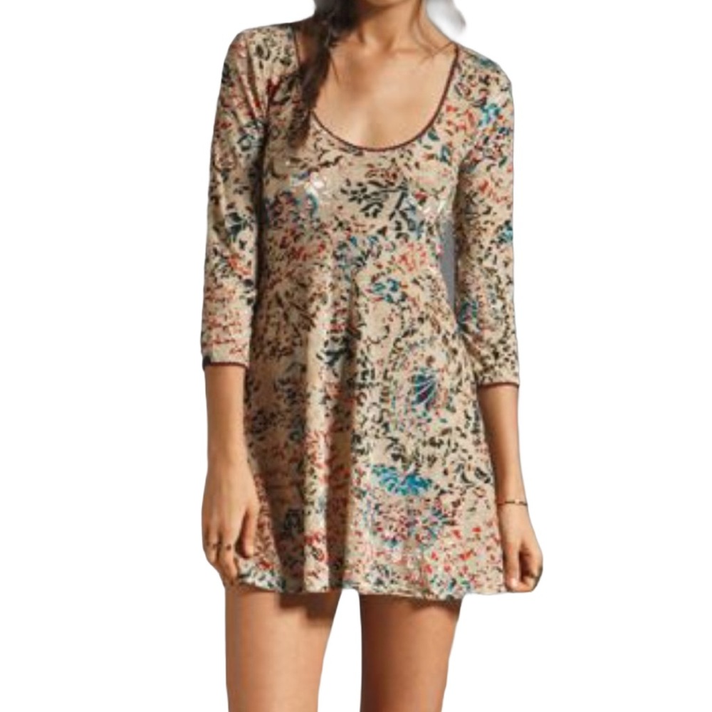 Free People Multicolor Floral Mini Dress